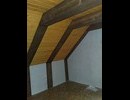 Kartáčovaný stropní obklad v podkroví